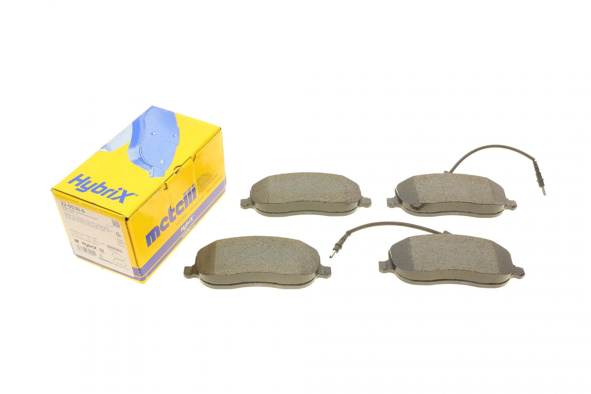 Тормозные колодки передние METELLI для Citroen C8 02-/Jumpy/Fiat Scudo/Peugeot Expert 95-06/807 02- с датчиками (22-0530-0)