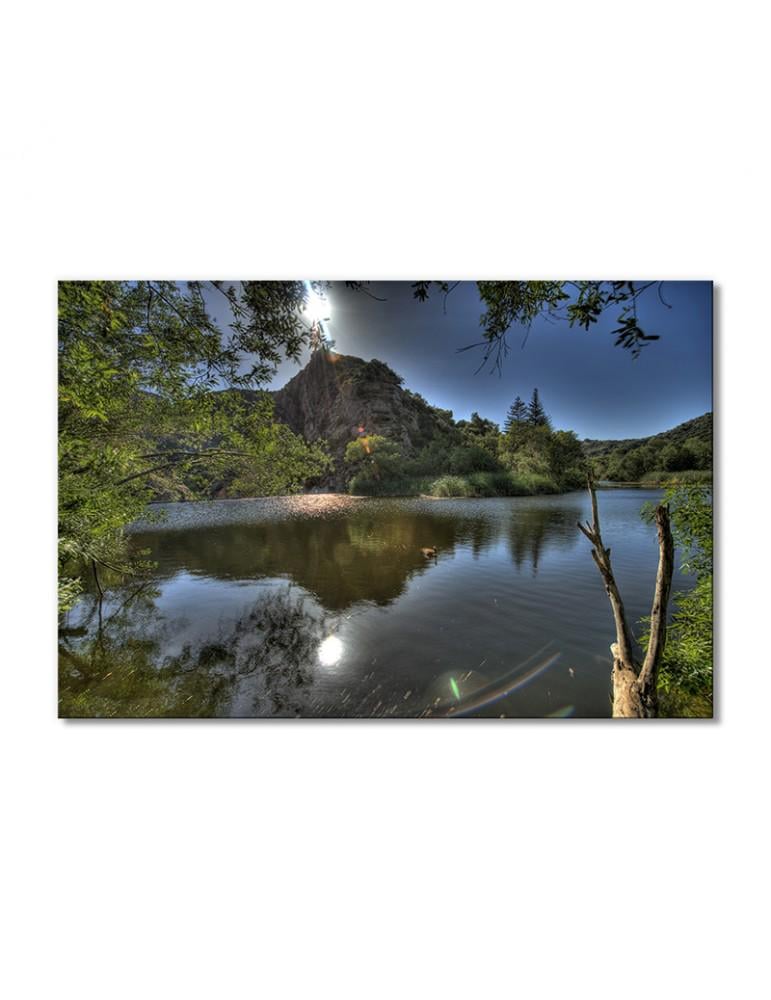 Картина модульная Темные тучи Солнце над горой 1 модуль 80x120 см