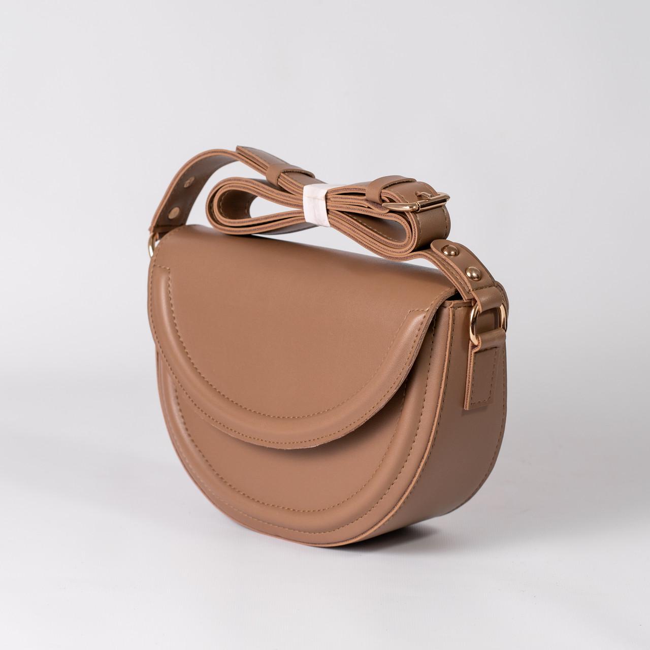 Сумка женская седло XENIA № 16-24 Темно-бежевый - фото 2