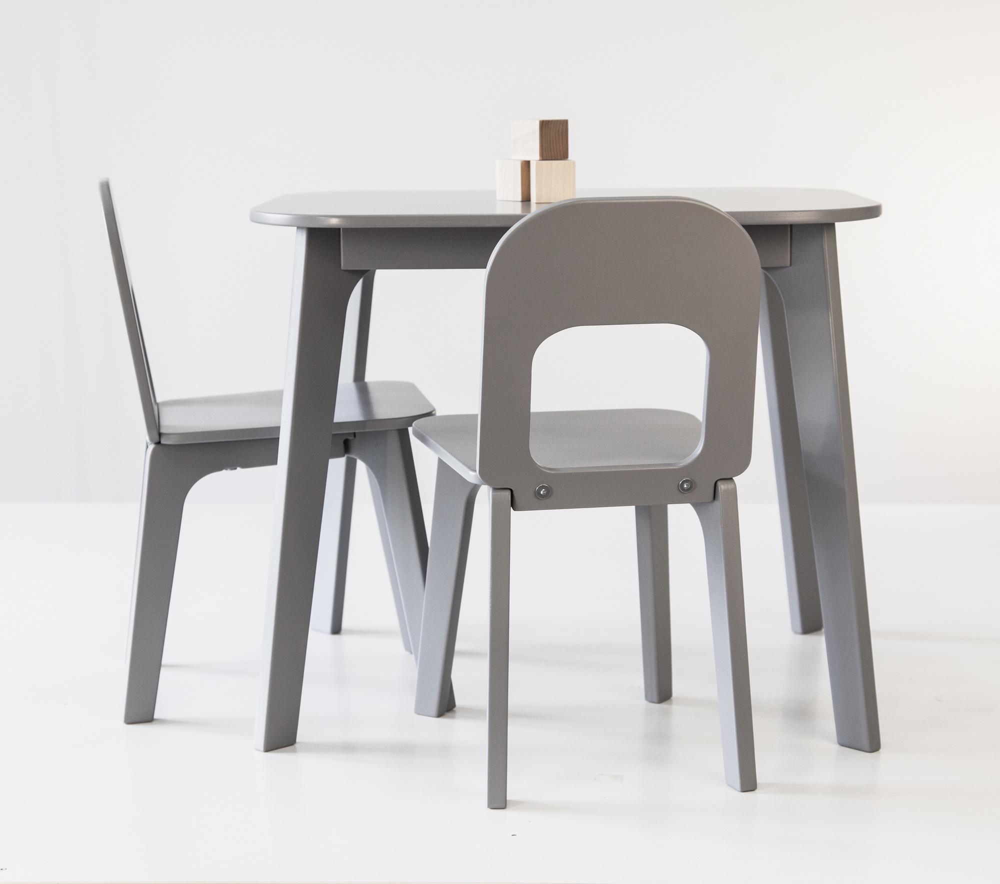 Дитячий столик і два стільчика Tatoy для дітей 2-4 років Сірий - фото 2 Дитячий столик і два стільчика Tatoy для дітей 2-4 років Сірий - фото 2