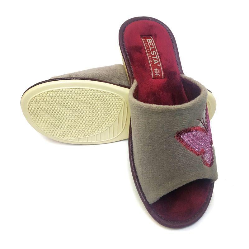 Тапочки домашние женские БЕЛСТА 88-20 p. 39 25 см Серо-вишневый