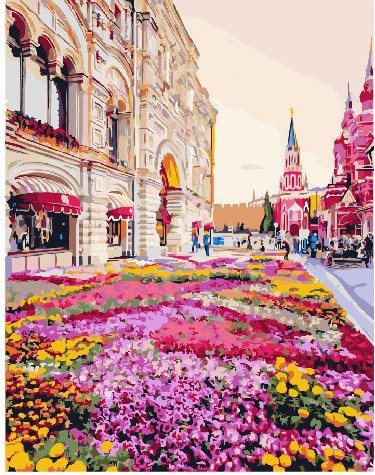 Картина по номерам Brushme Розовая клумба (GX25493)