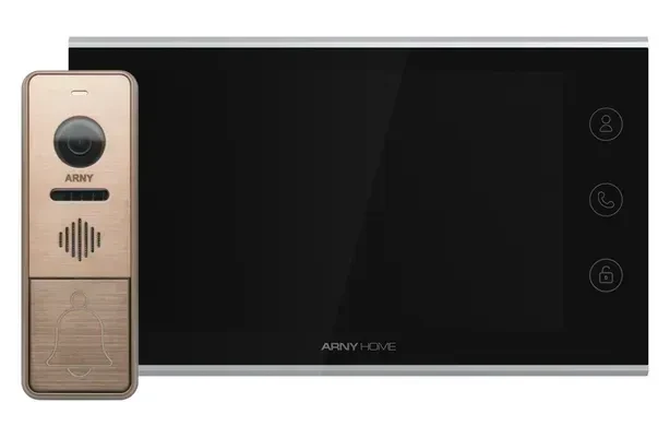 Комплект видеодомофона мультиформатный ARNY AVD-7342A AVD-731A 2Мп IPS Wi-Fi + AVP-NG420 1Мп Black/Bronze