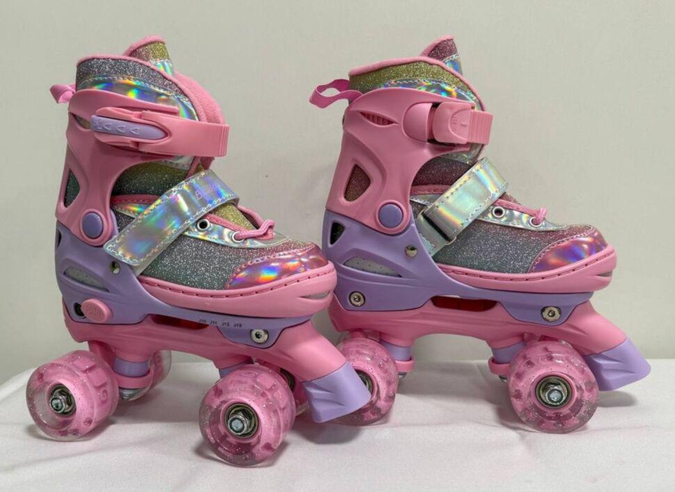 Ролики квады Lucky S р. 30-34 Розовый - фото 4