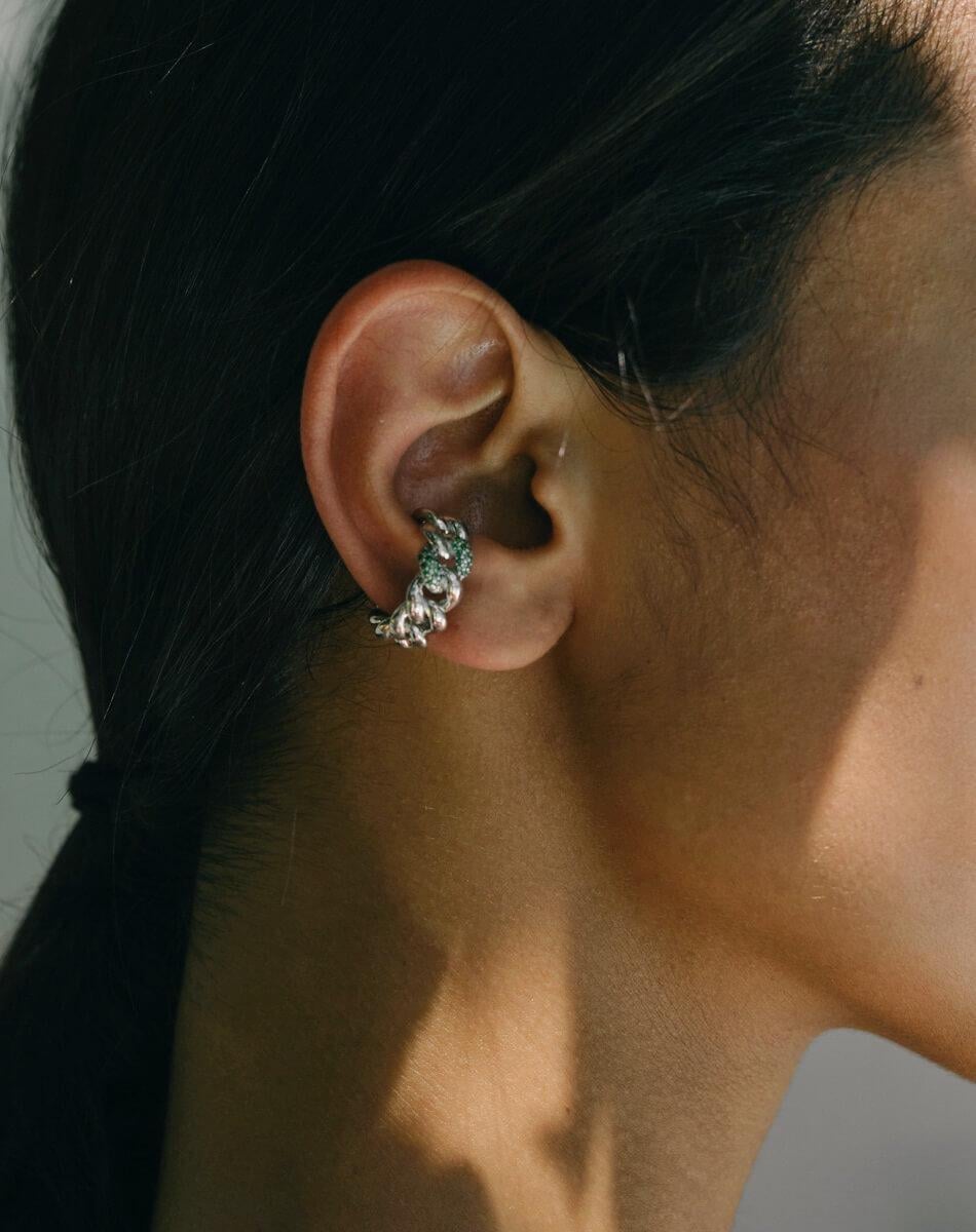 Кафф Classic green жіночий RIMMART JEWELRY зелений One size