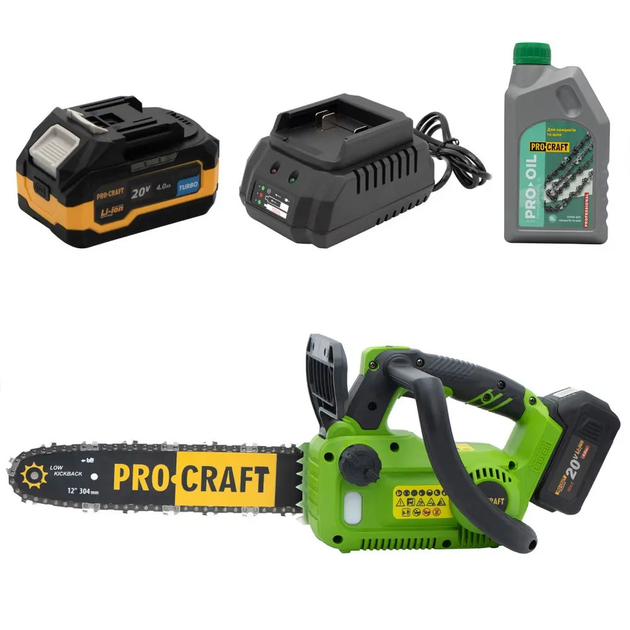 Электропила аккумуляторная PRO-CRAFT PKA-42Li с батареей зарядным устройством (30483932) Электропила аккумуляторная PRO-CRAFT PKA-42Li с батареей зарядным устройством (30483932)