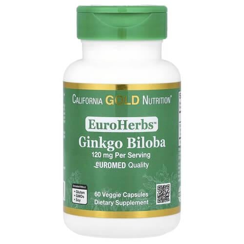 Гинкго Билоба Калифорния Gold Nutrition Ginkgo Biloba Extract 120 мг 60 капс. (CGN-01109)