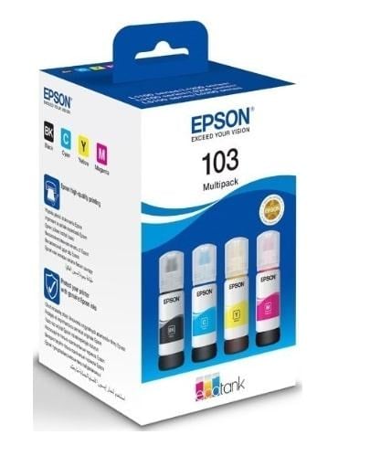 Комплект чернил Epson 103 EcoTank 4 шт. 65 мл 4-colour Multipack (C13T00S64A)