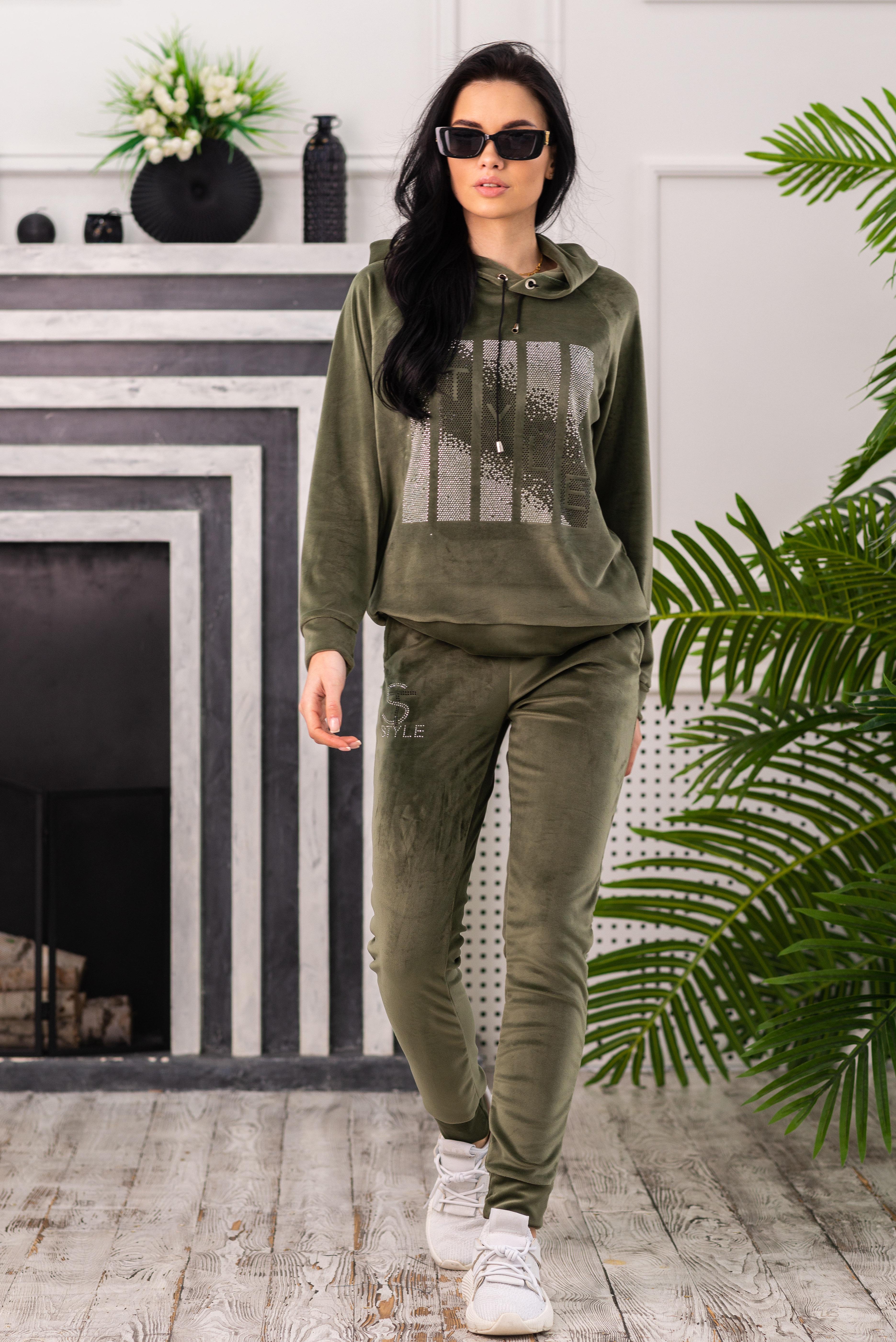Костюм женский Style р. 50-52 Хаки (9159-ол)