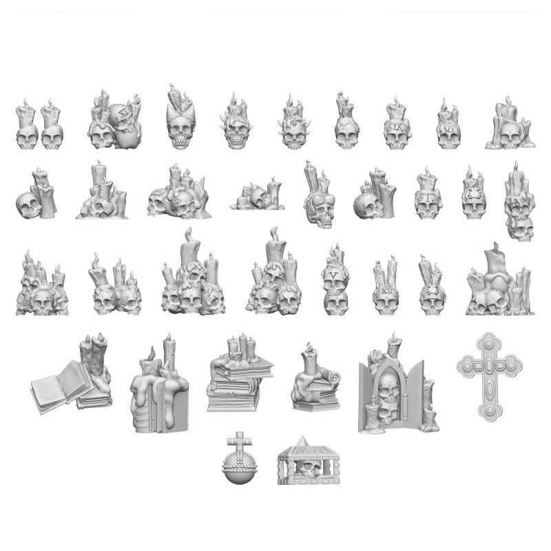 Фігурки 3D GSW Skull Cult with candles Культ черепа (13299)