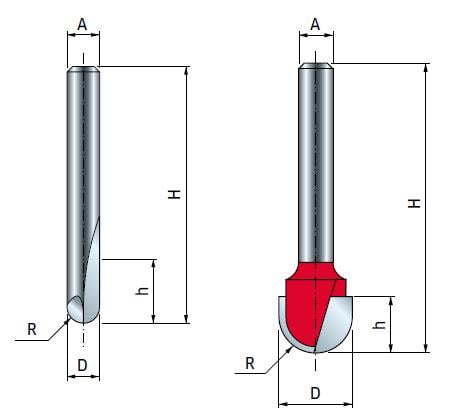 Фреза концевая Freud 18-10608P D9,5 h9 H46 (18-10608P) - фото 3