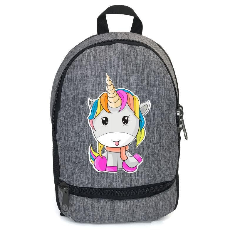 Школьный рюкзак детский Cappuccino Toys EDN-0033 с принтом Unicorn 12,5 л Серый (1369989229)