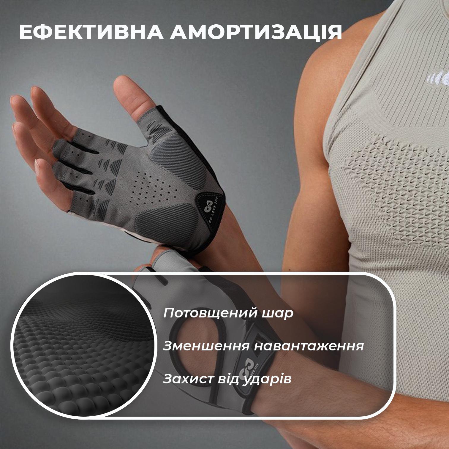 Рукавички без пальців Golovejoy нековзні неопрен Чорний (66_14_L_1) - фото 3 Рукавички без пальців Golovejoy нековзні неопрен Чорний (66_14_L_1) - фото 3