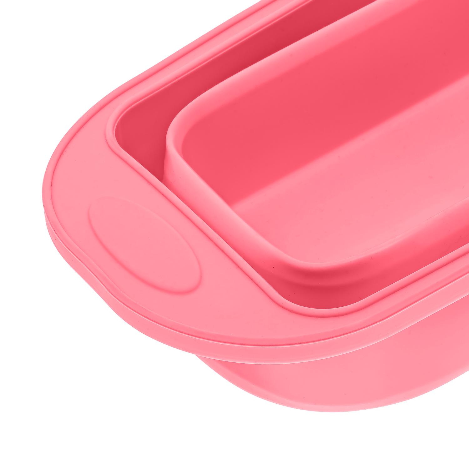 Форма для випікання хліба силіконова 29,5х12,3х11 см Рожевий (86645) - фото 8