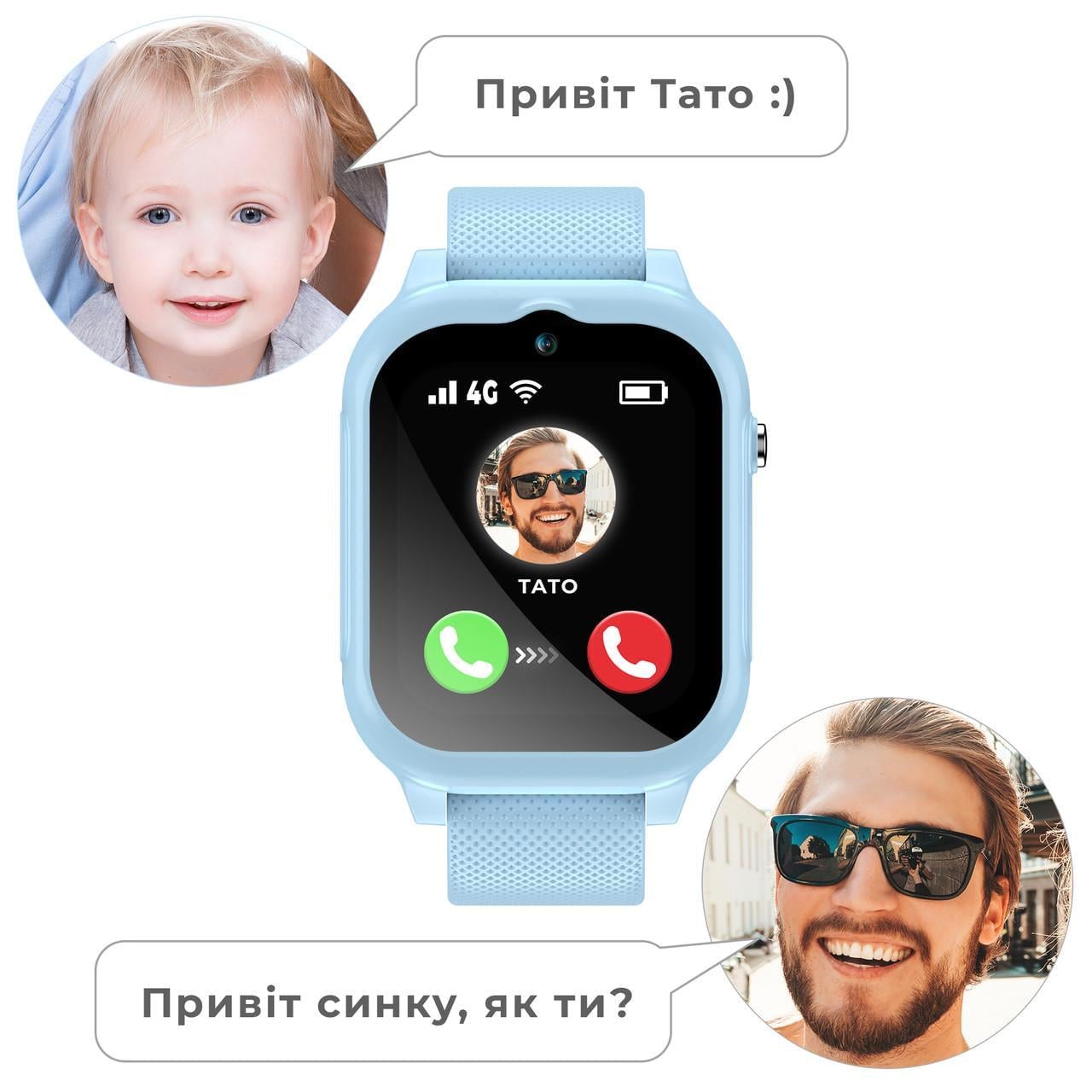 Смарт-часы детские JETIX G99 со сменным корпусом GPS 4G видеозвонком и влагозащитой Blue (10985782) - фото 6