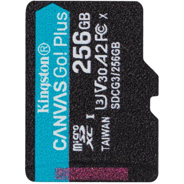 Карта памяти Kingston Canvas Go Plus 256 GB microSDXC C10 UHS-I U3 A2 R170/W90MB/s (SDCG3/256GBSP)