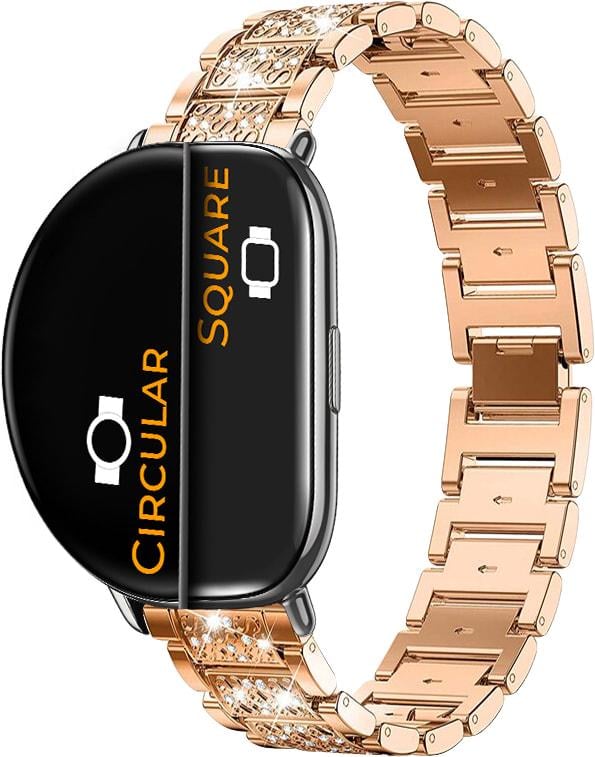 Браслет металлический Glam для ZEPP E Square/Circular Rose Gold (32813-27)