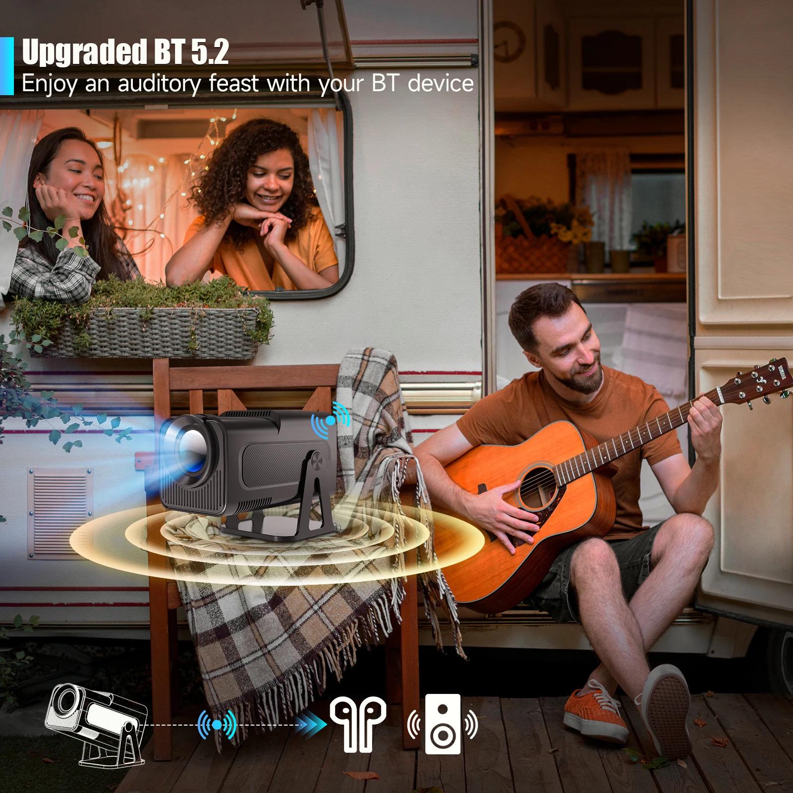 Проєктор смарт MAGCUBIC HY320 4K Android 11 HD BT5.0 Dual Wi-Fi Grey - фото 9 Проєктор смарт MAGCUBIC HY320 4K Android 11 HD BT5.0 Dual Wi-Fi Grey - фото 9