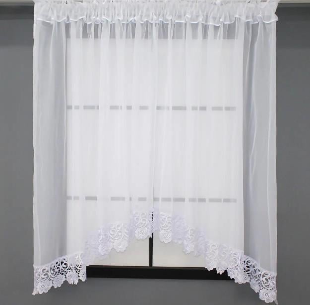 Занавеска арка шифон с макраме 300х150 см Белый (000к 51-170) Занавеска арка шифон с макраме 300х150 см Белый (000к 51-170)