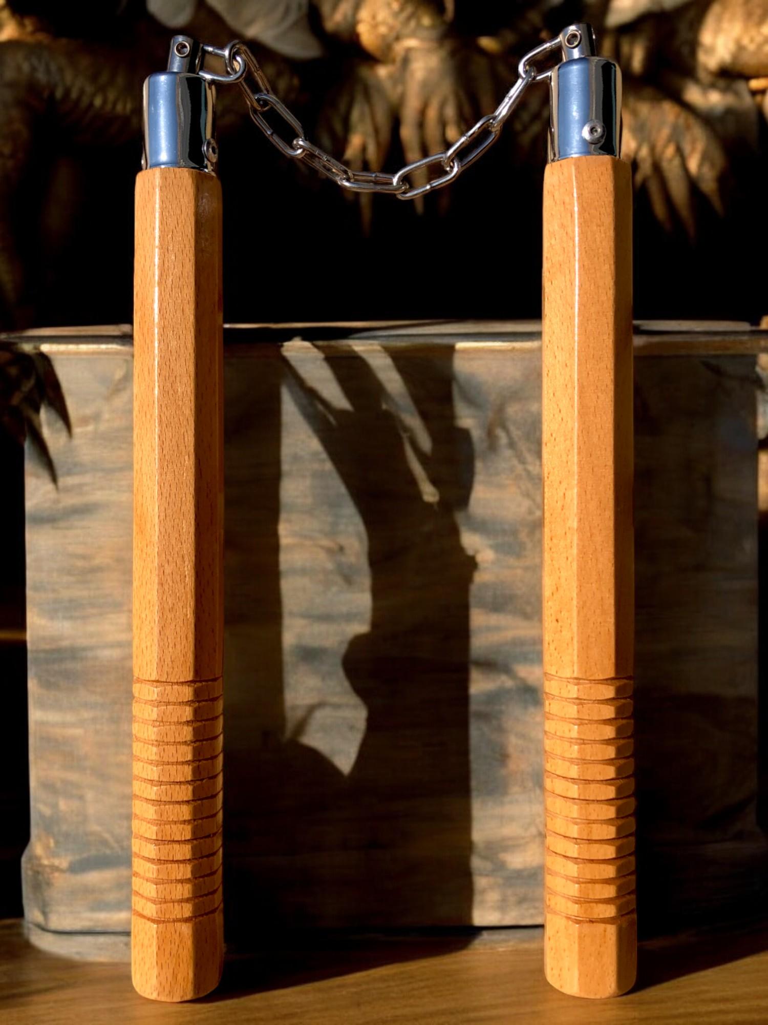 Нунчаки тренировочные GDragon соединены деревянными цепью из дуба Коричневый (3_9_0_1) - фото 3 Нунчаки тренировочные GDragon соединены деревянными цепью из дуба Коричневый (3_9_0_1) - фото 3