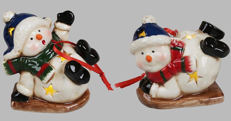 Набор новогодних подвесок Снеговики 7х4,5х6 см с LED подсветкой 4 шт. (BD-827-528) - фото 2 Набор новогодних подвесок Снеговики 7х4,5х6 см с LED подсветкой 4 шт. (BD-827-528) - фото 2