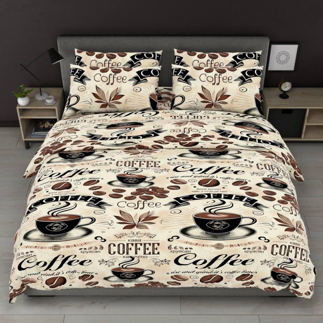 Простыня двуспальная Капучино бязь Голд Люкс 200х220 см