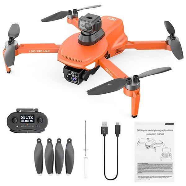 Квадрокоптер LYZRC L500 Pro Max с 4K и HD камерами GPS БК двигатели до 1200 м 25 мин Orange (d446)