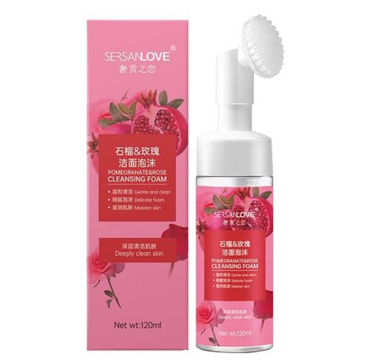Пенка-мусс для умывания SERSANLOVE Pomegranate&Rose Cleansing Foam с экстрактом граната и розы 120 мл