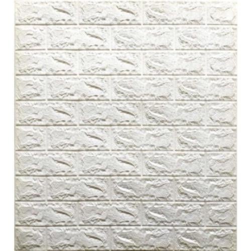 Панель самоклеюча 3D під білу цеглу 700x770x3 мм
