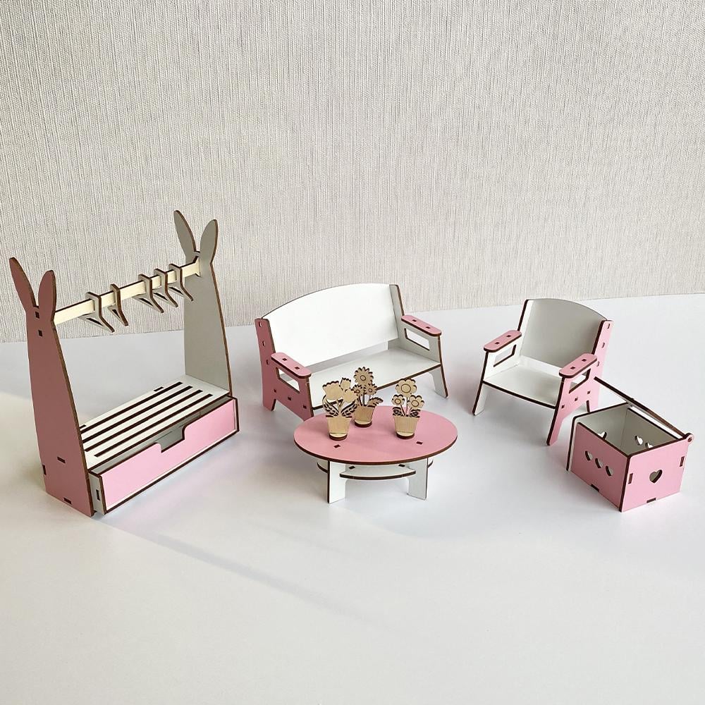 Набор кукольной мебели NestWood для Барби Pink (kmb008)