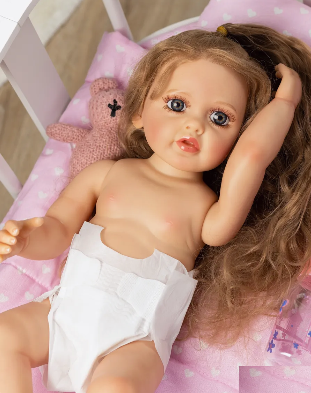 Кукла Reborn Алиса винил-силиконовая с соской/бутылочкой 55 см (1723677104) - фото 8 Кукла Reborn Алиса винил-силиконовая с соской/бутылочкой 55 см (1723677104) - фото 8