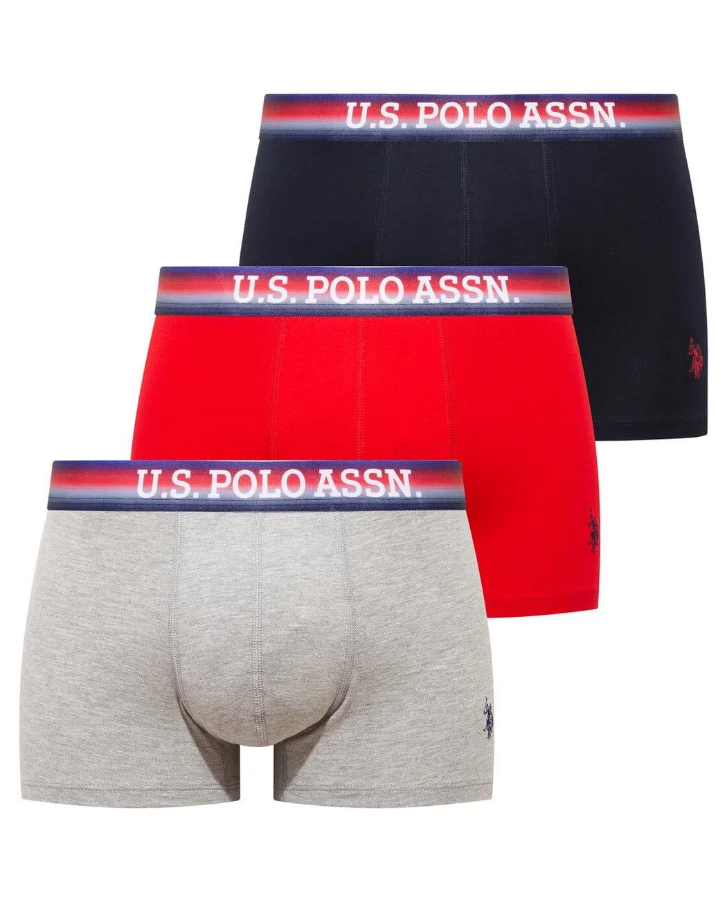 Набір трусів-боксерів чоловічих U.S. Polo ASSN 80651-10 3 шт. XL Різнокольоровий (8680557464863)
