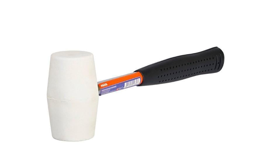 Киянка резиновая Miol 680 г белая резина рукоятка металлическая (22717)