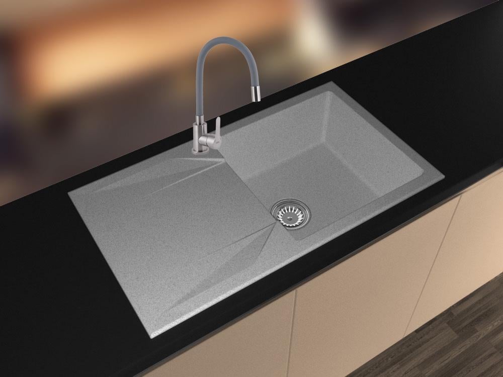 Змішувач для кухні гнучкий Continent GRO i15 Сірий (28613716) - фото 3