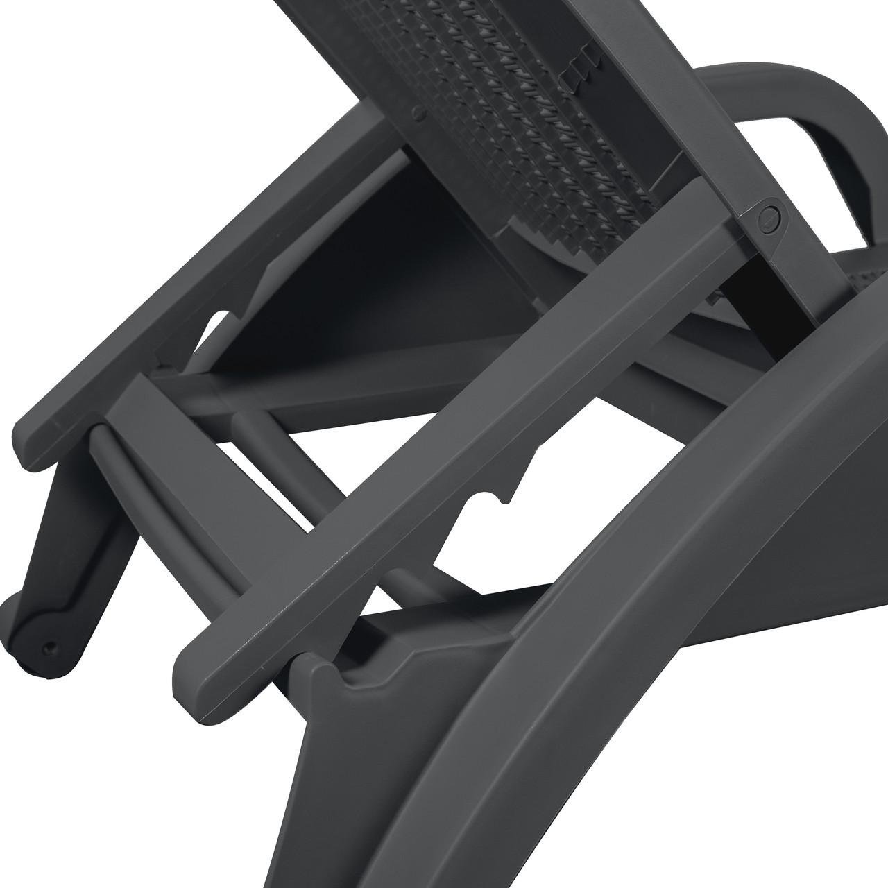 Шезлонг-лежак Bica Nilo посилений із підлокітниками 190х71х46 см Графіт (CNT00012555) - фото 6