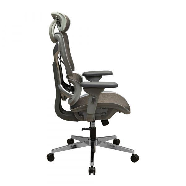 Кресло Перфоманс хром Synchro сетка Серый (1673040) - фото 3