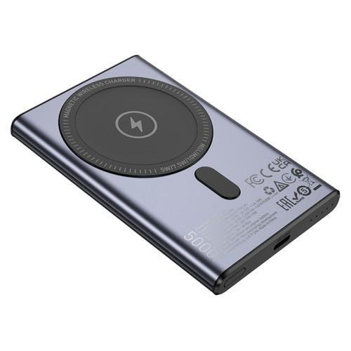 Повербанк Hoco Q32 Wireless Magnetic 5000 mAh 20W Metal Gray (31487693)