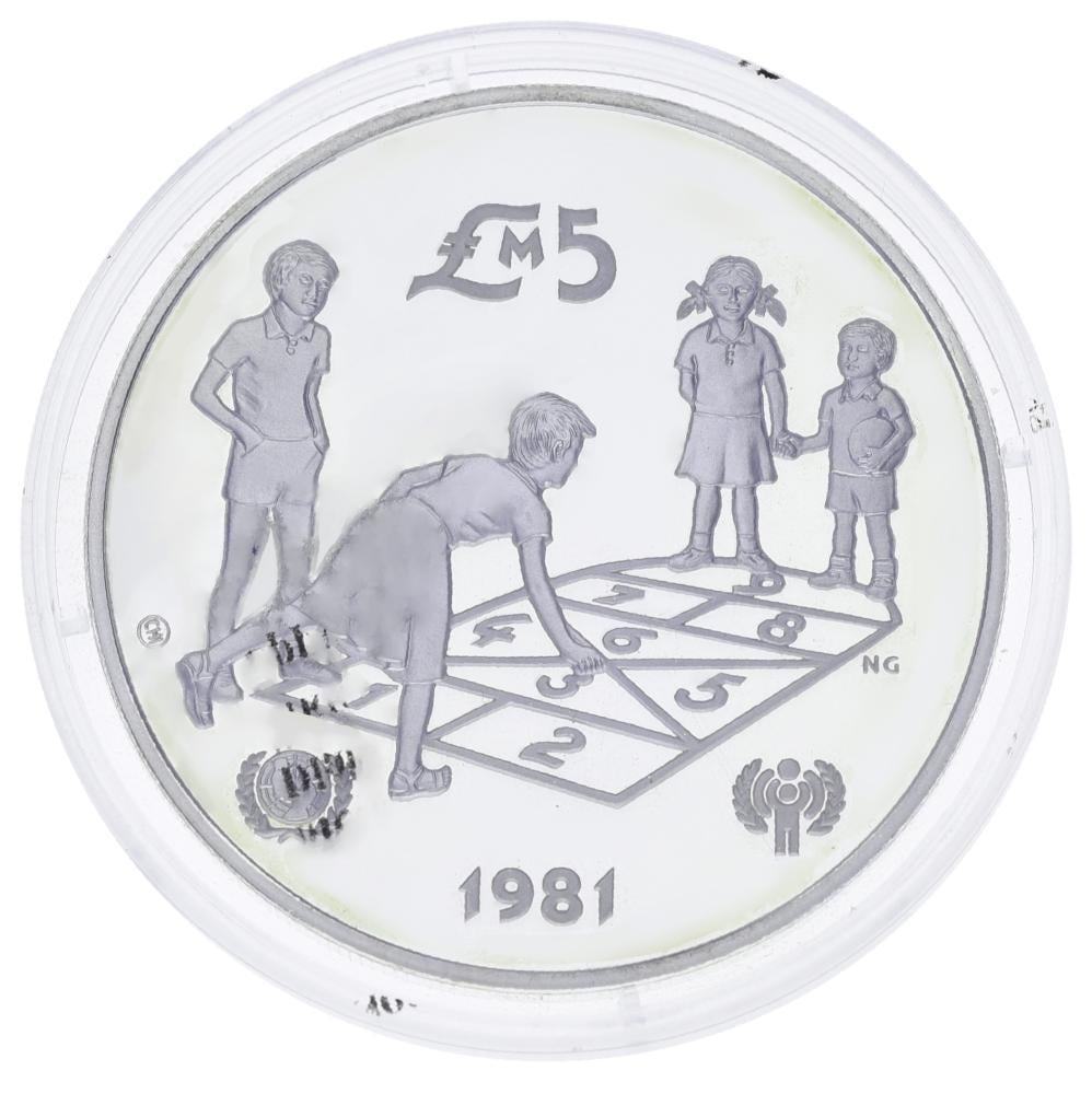 Колекційна монета Мальта 5 лір 1981 срібло Proof ЮНІСЕФ Ag 925/28,28 г (М22673)