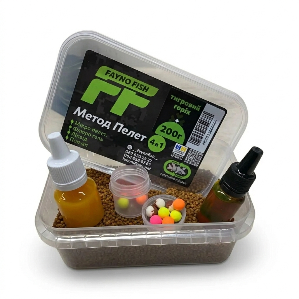 Методный пеллетс метод микс Foodie Fish тигровый орех 4в1 200 г (2551549086)