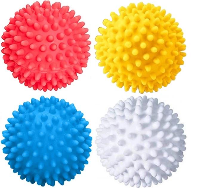 Комплект м'ячиків для прання Kayfovo KB2YRBW та мішечок для прання KBW1 4 шт. Yellow/Red/Blue/White (28676)