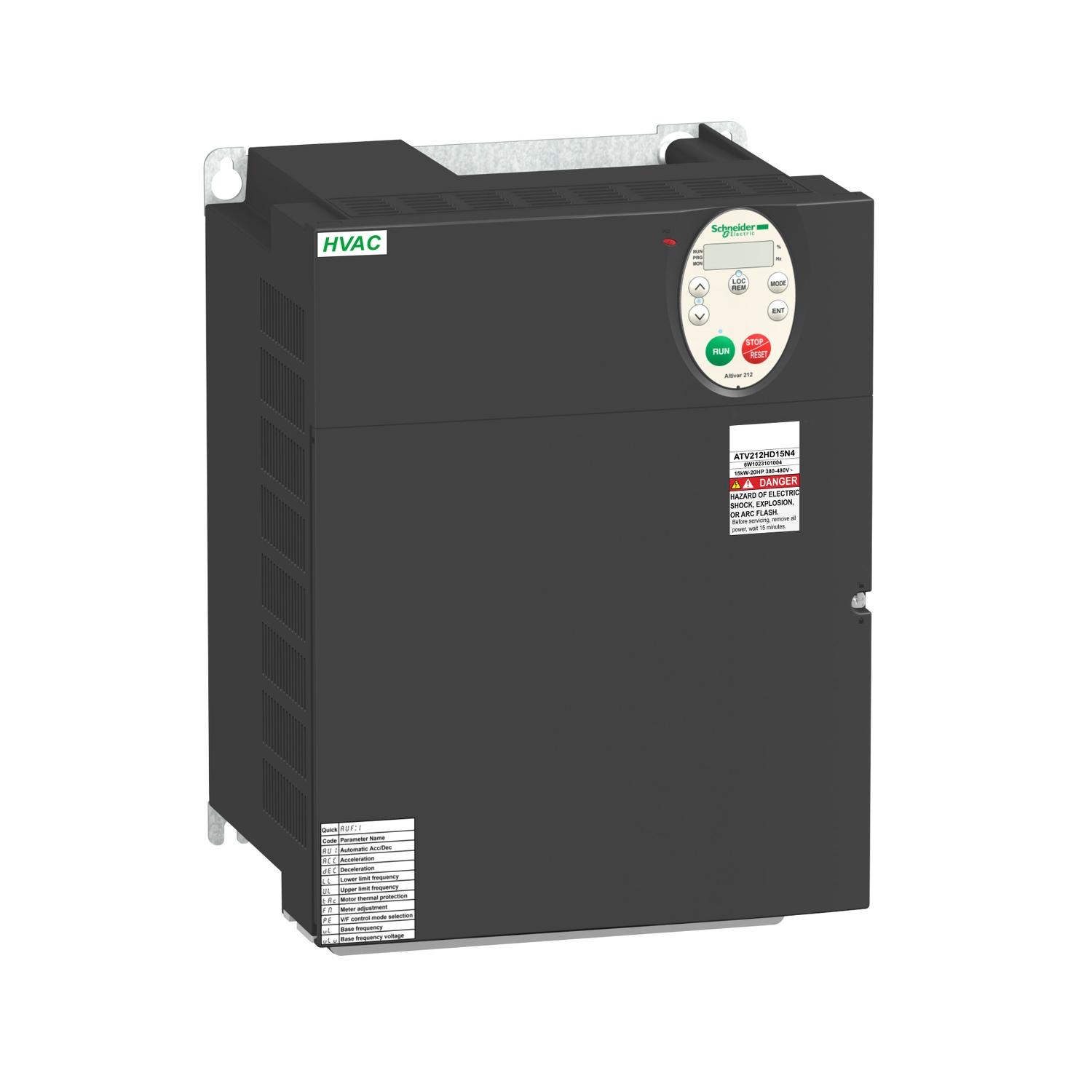 Преобразователь частоты Schneider Electric ATV212 3Ф 30,5A 15 кВт 380 B с ЭМС-фильтром (ATV212HD15N4)