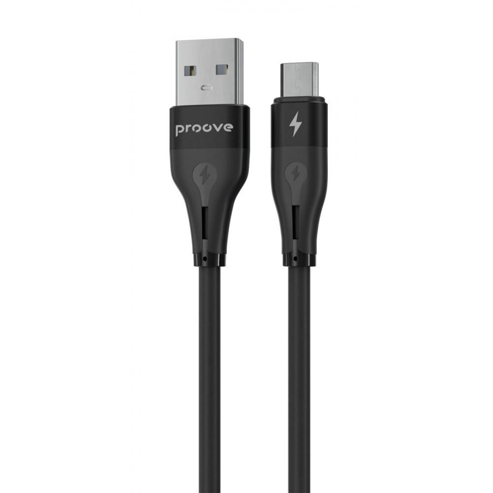 Кабель Proove Soft Silicone Micro USB 2,4 A 1 м Черный (49205 black) - фото 1