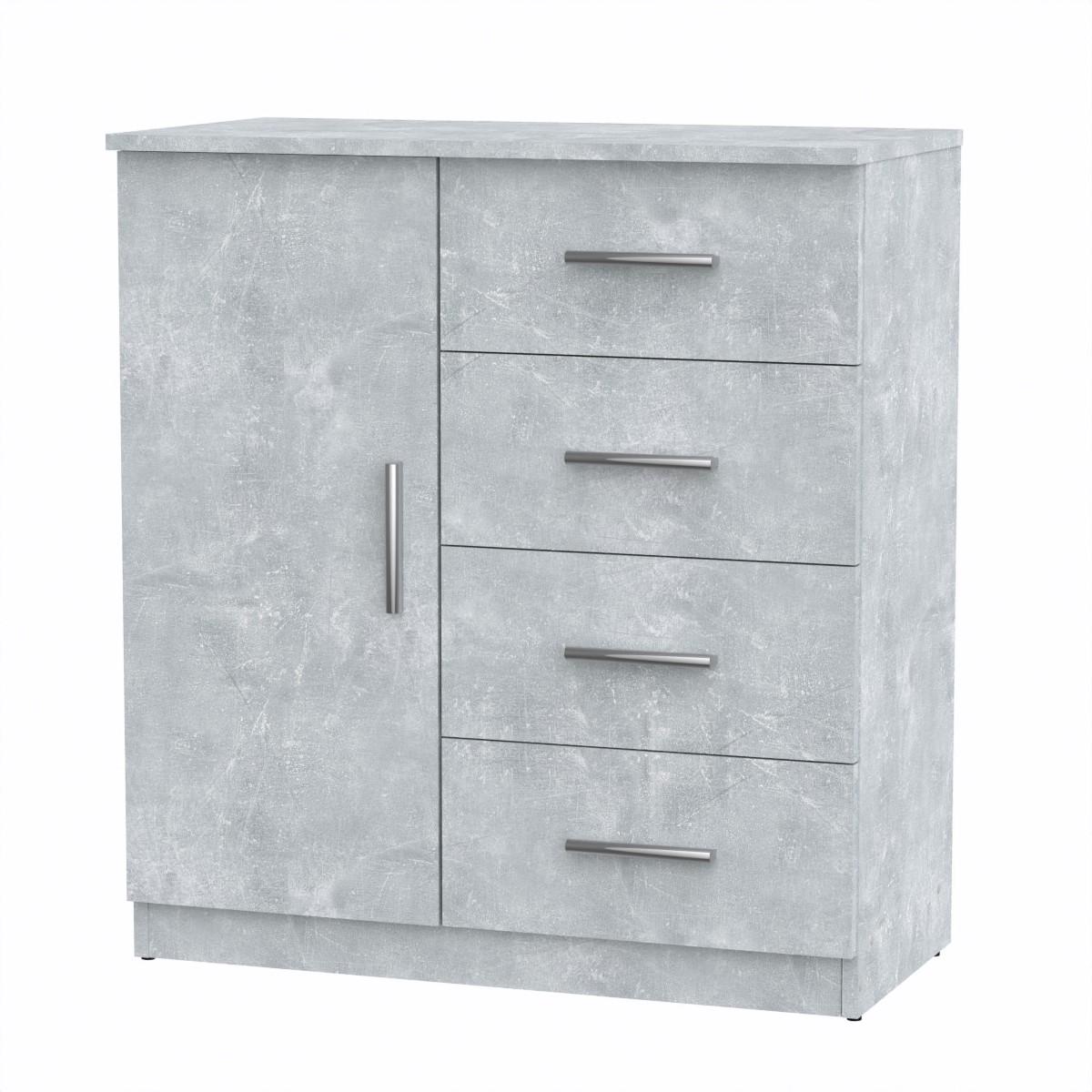Комод Компаніт 4+1А 78х39х84,9 см Бетон (16974)