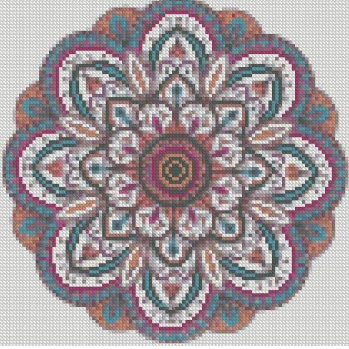 Алмазная мозаика Strateg Премиум Мандала 2 30x30 см (CA-0065)