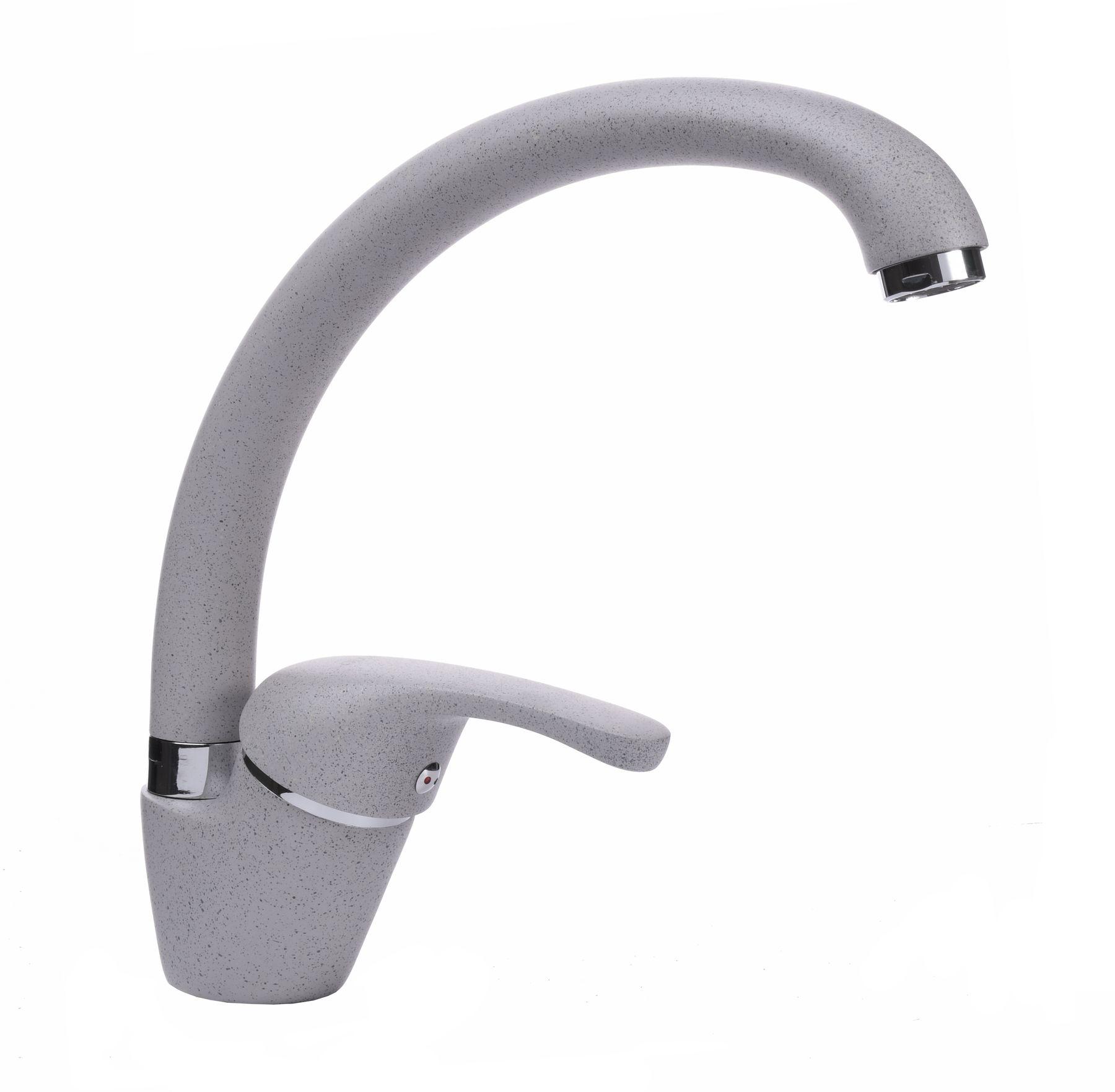 Смеситель для кухни Globus Lux GLSO-0203S-2-ARENA 000019205 однорычажный Серый (108411)