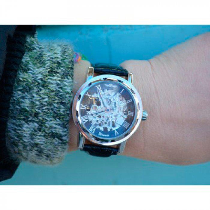 Часы женские механические Winner Black - фото 14