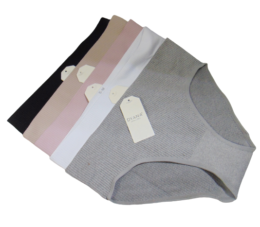 Комплект женских трусов с утягивающим поясом Dyana 3901 в рубчик S-M 5 шт. Разноцветный (1899640401)