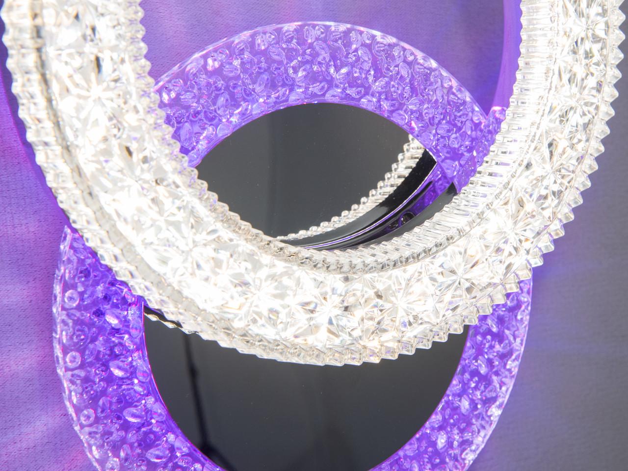 Бра LED в спальню с цветной подсветкой 2203-1HRLED-LS 22W Хром (2561148752) - фото 4