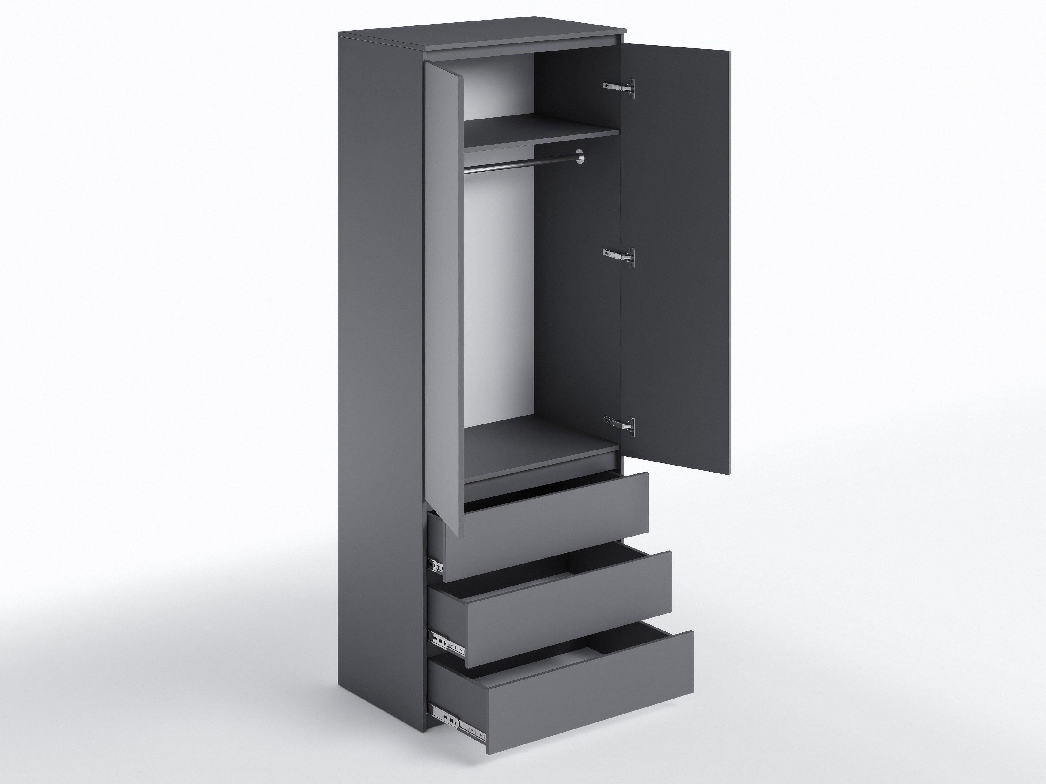 Комплект меблів у вітальню шафа T-211/тумба телевізійна FT-223/комод FT-215 3003х502х2117 мм Антрацит - фото 2