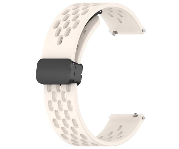 Ремешок Silicone Net для Samsung Galaxy Watch 7 с магнитной застежкой 20 мм Кремовый